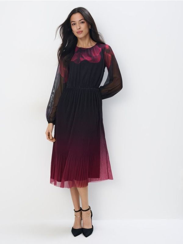 Mohito Mohito - Midi mesh haljina - crvena