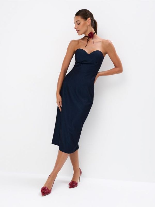 Mohito Mohito - Midi pencil haljina - mornarsko plava