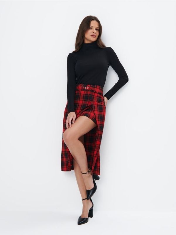 Mohito Mohito - Midi suknja s remenom - crvena