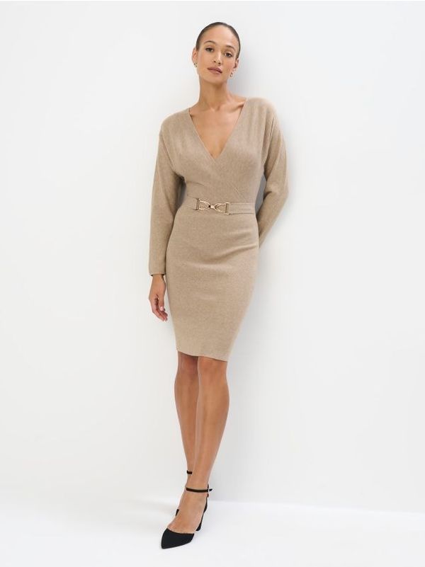 Mohito Mohito - Mini haljina s izrezom na preklop - bež