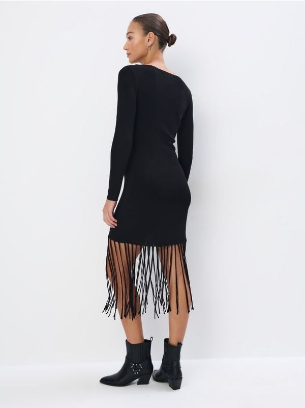 Mohito Mohito - Mini haljina s resama - crna