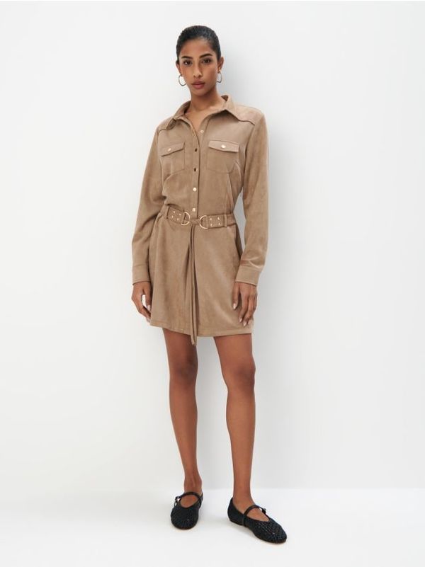 Mohito Mohito - Mini košulja-haljina - bež