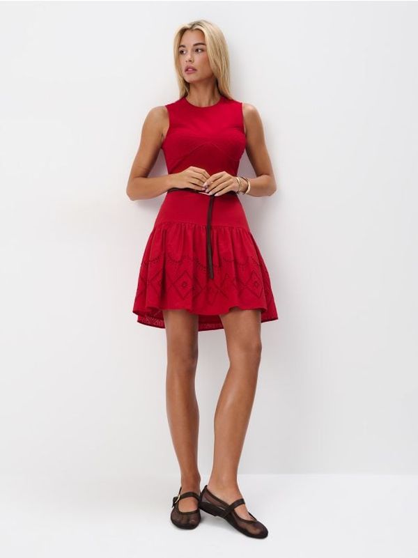 Mohito Mohito - Mini suknja s remenom - crvena