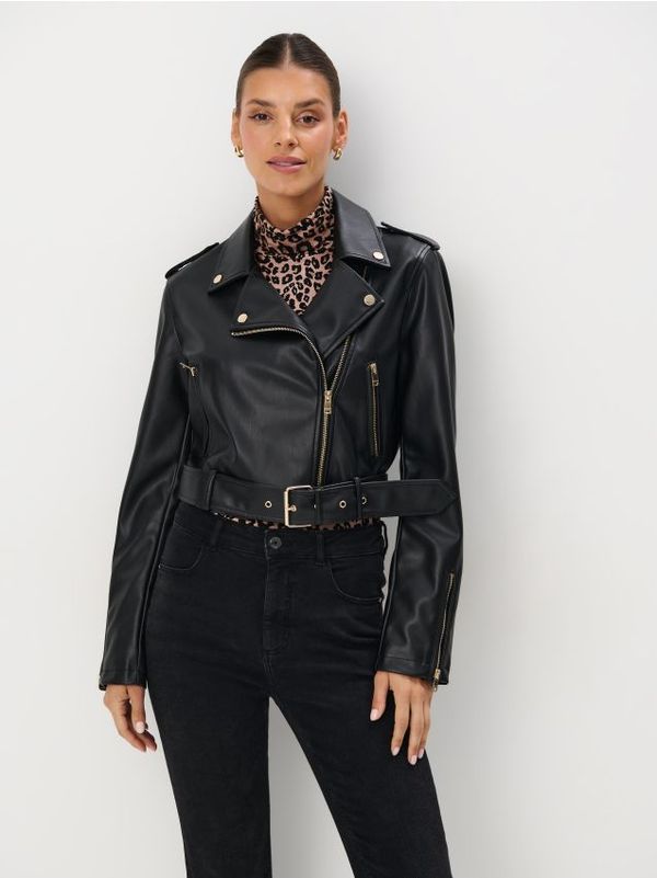 Mohito Mohito - Motoristička jakna s remenom - crna