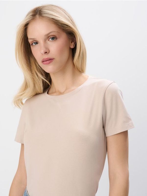 Mohito Mohito - Pamučna majica kratkih rukava - bež