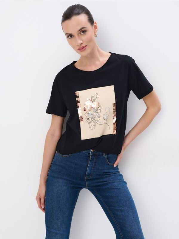 Mohito Mohito - Pamučna majica kratkih rukava - crna