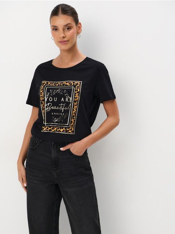 Mohito Mohito - Pamučna majica kratkih rukava - crna