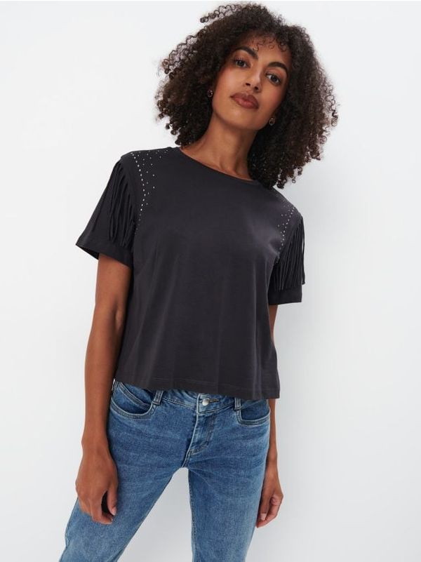 Mohito Mohito - Pamučna majica kratkih rukava - siva