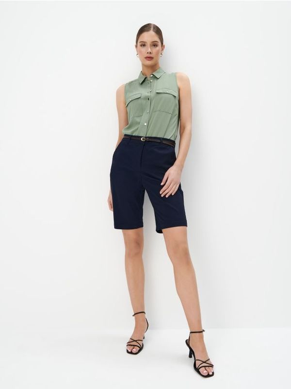 Mohito Mohito - Pamučne kratke hlače - mornarsko plava