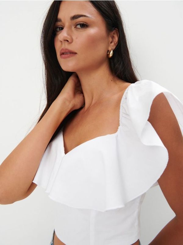 Mohito Mohito - Pamučni top - bijela