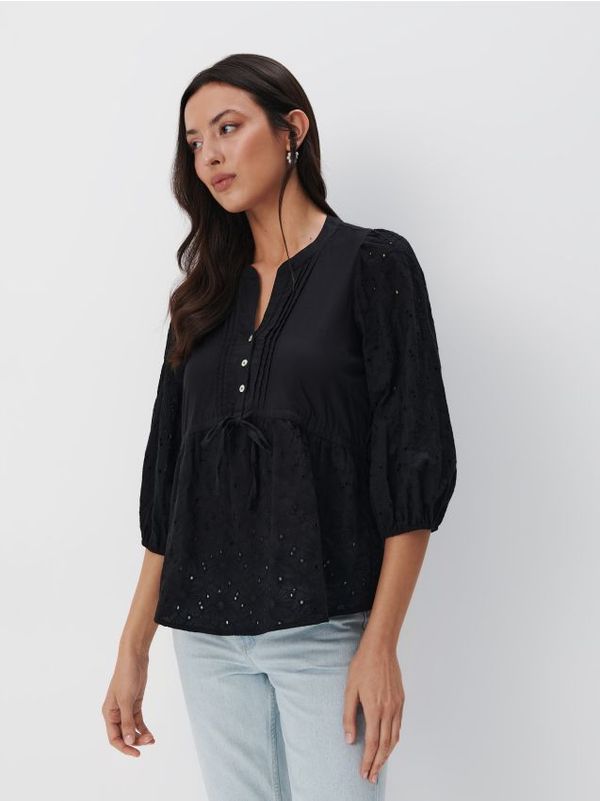 Mohito Mohito - Pamučni top - crna