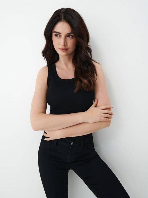 Mohito Mohito - Pamučni top - crna