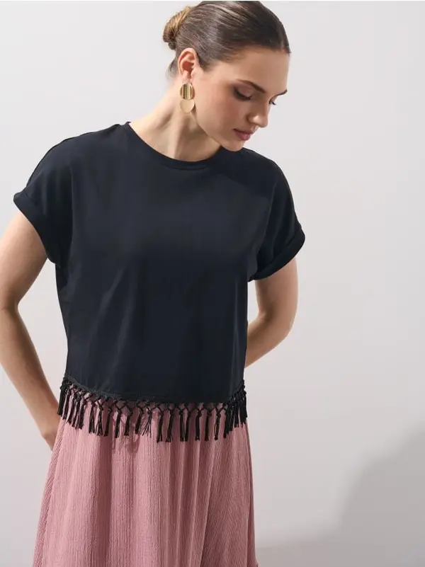 Mohito Mohito - Pamučni top - crna
