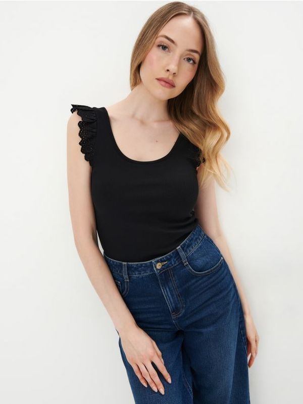 Mohito Mohito - Pamučni top - crna