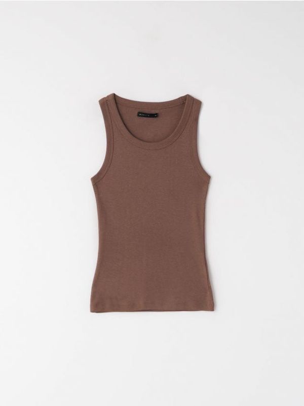 Mohito Mohito - Pamučni top - smeđa