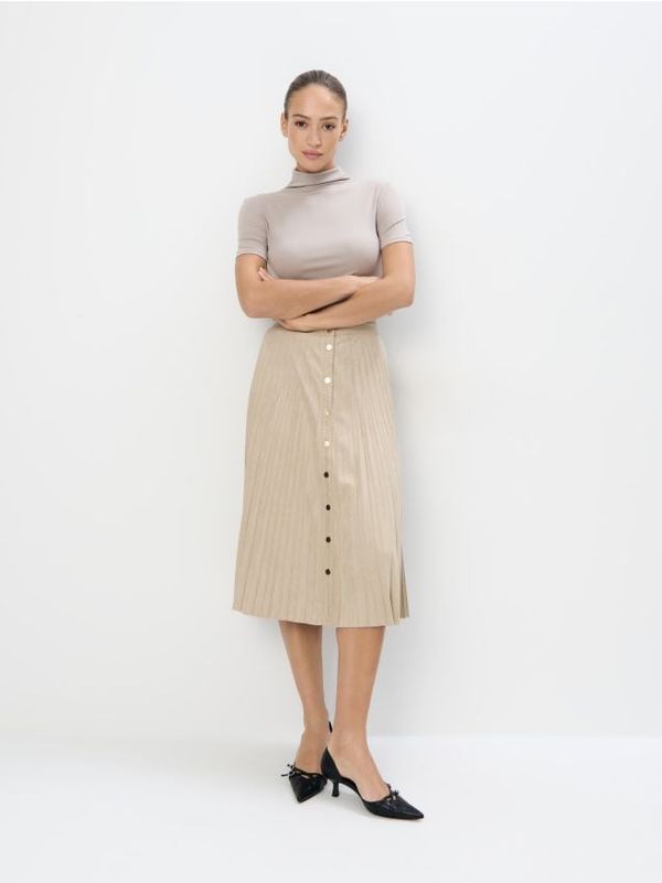 Mohito Mohito - Pletena midi suknja - bež