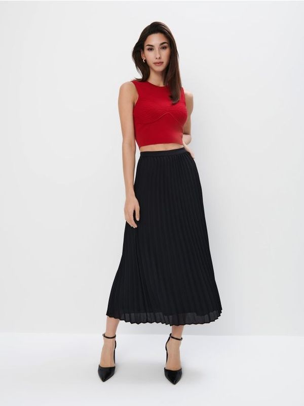 Mohito Mohito - Pletena midi suknja - crna