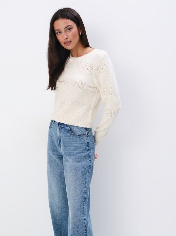 Mohito Mohito - Pleteni pulover - krem