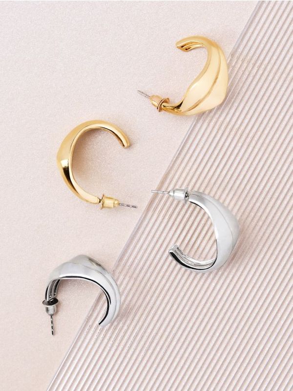 Mohito Mohito - Posrebrene naušnice - srebrna