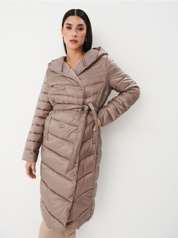 Mohito Mohito - Prošiveni kaput s visokim ovratnikom - bež