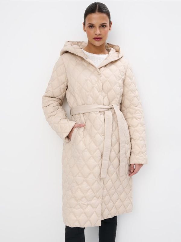 Mohito Mohito - Prošiveni kaput s visokim ovratnikom - krem