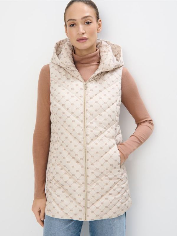 Mohito Mohito - Prošiveni prsluk s kapuljačom - bež