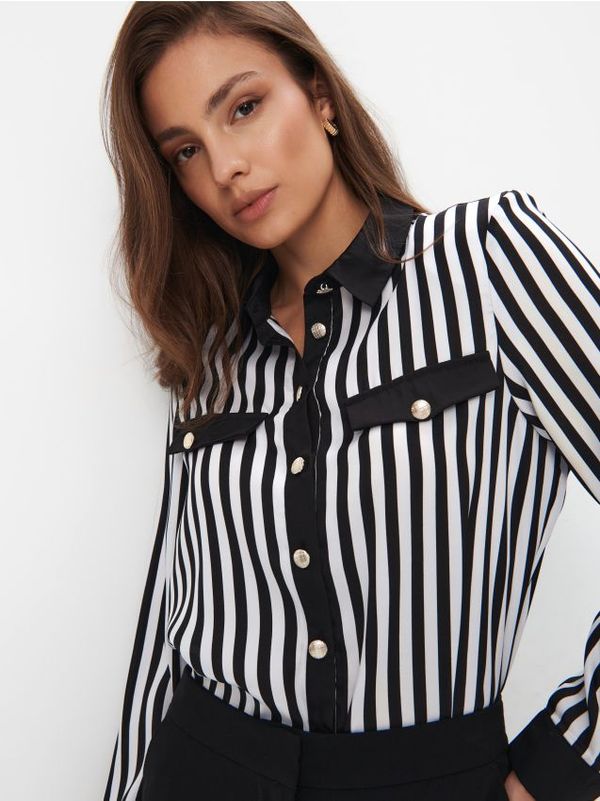 Mohito Mohito - Prugasta košulja - bijela