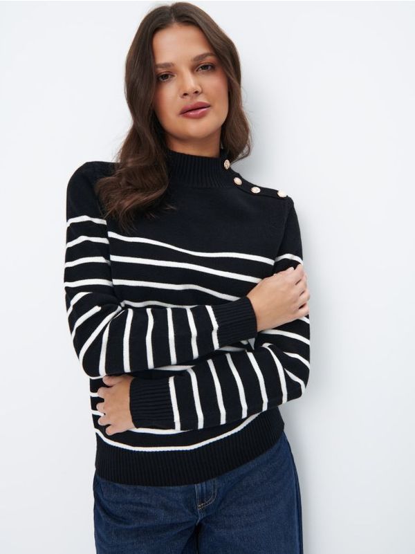 Mohito Mohito - Prugasti pulover - crna