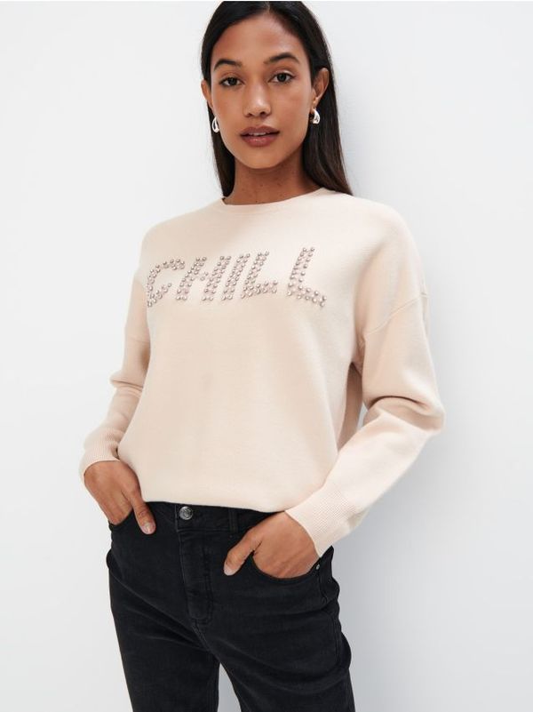 Mohito Mohito - Pulover s natpisom - bež