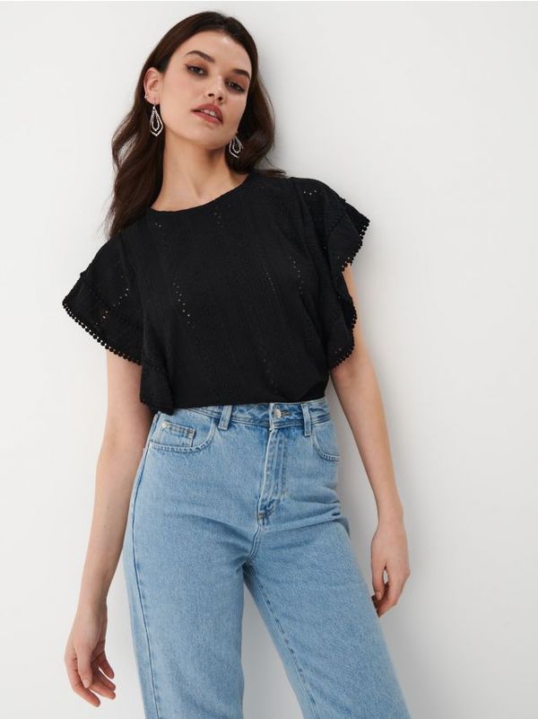 Mohito Mohito - Rupičasta bluza - crna