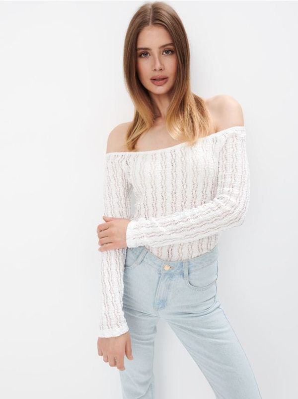 Mohito Mohito - Strukirana bluza - bijela