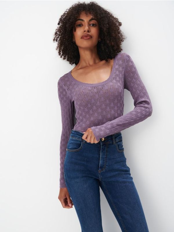 Mohito Mohito - Strukirani džemper - ljubičasta