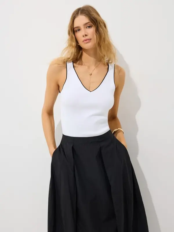 Mohito Mohito - Strukirani top - krem