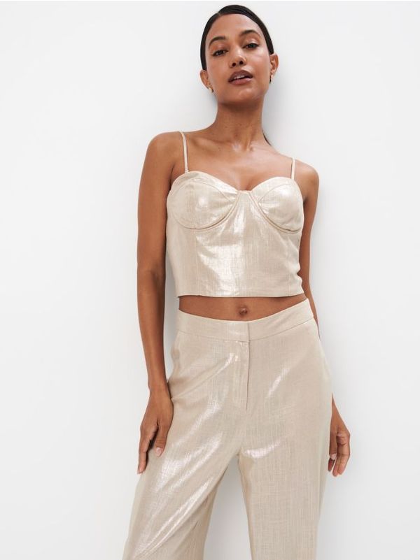 Mohito Mohito - Strukirani top - smeđa