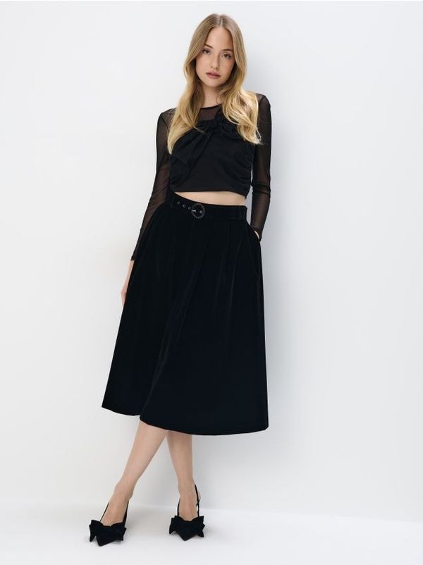 Mohito Mohito - Suknja od velura - crna