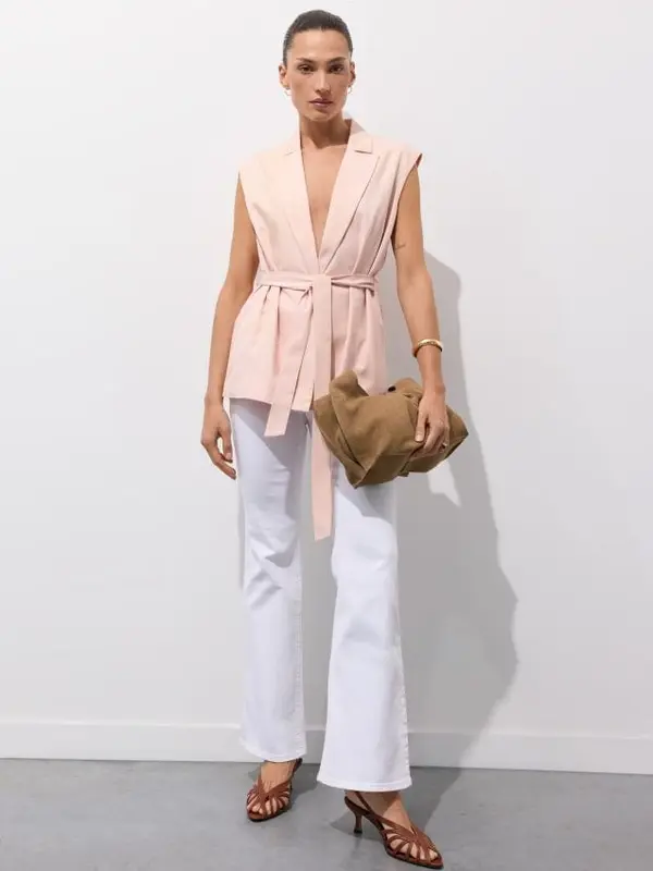 Mohito Mohito - Tie waist vest - pastelno roza