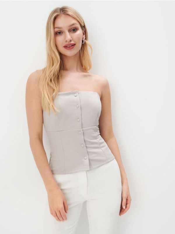 Mohito Mohito - Top bez naramenica - bež