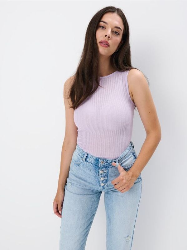 Mohito Mohito - Top sa širokim naramenicama - lila