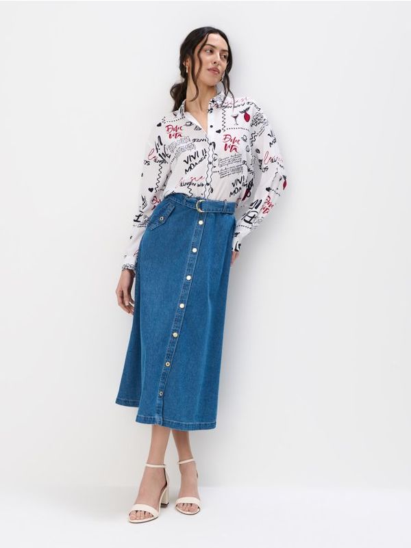 Mohito Mohito - Traper midi suknja - plava