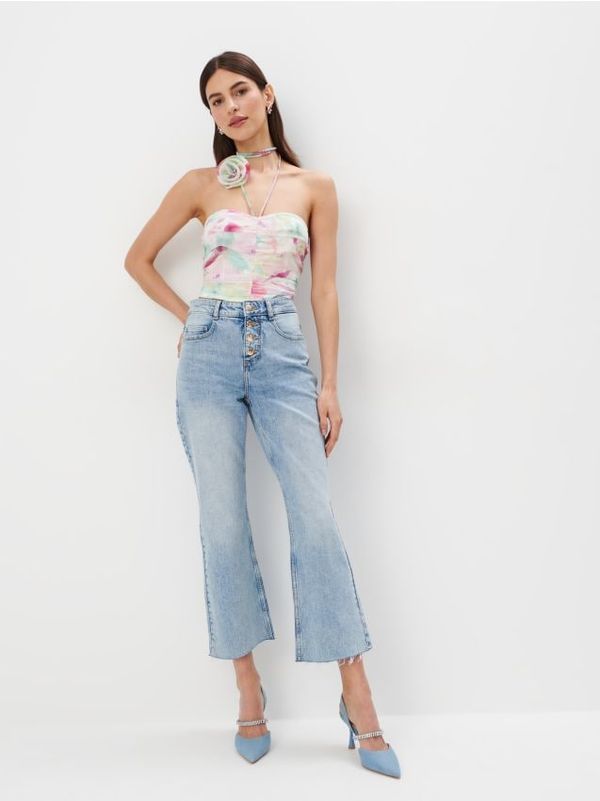 Mohito Mohito - Trapez Farmerke visoka struka - plava