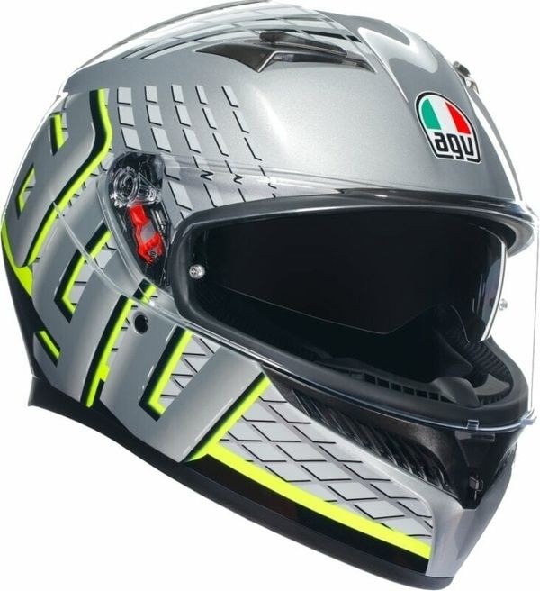 AGV AGV K3 Fortify Grey/Black/Yellow Fluo XL Kaciga