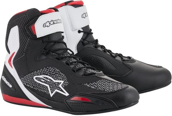 Alpinestars Alpinestars Faster-3 Rideknit Shoes Black/White/Red 45 Motociklističke čizme
