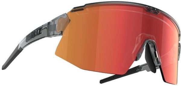 Bliz Bliz Breeze 52302-84 Transparent Dark Grey/Brown w Red Multi plus Spare Lens Orange Biciklističke naočale