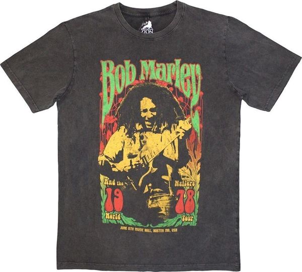Bob Marley Bob Marley Košulja 1978 Stone Wash Unisex Charcoal Grey S