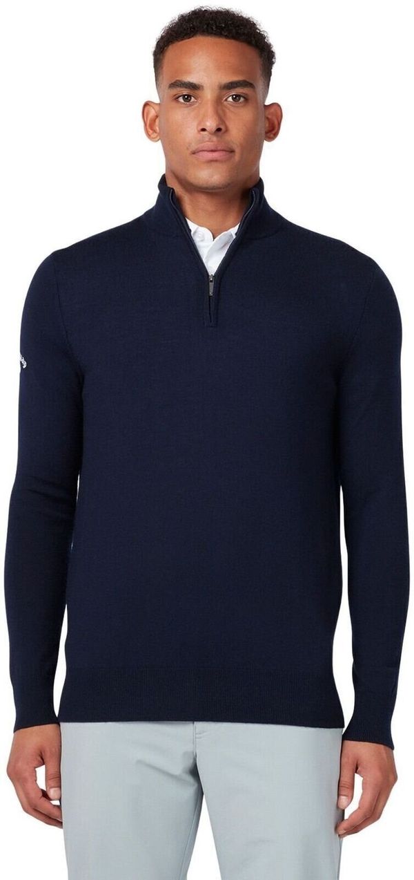 Callaway Callaway 1/4 Zipped Mens Merino Sweater Dark Navy S