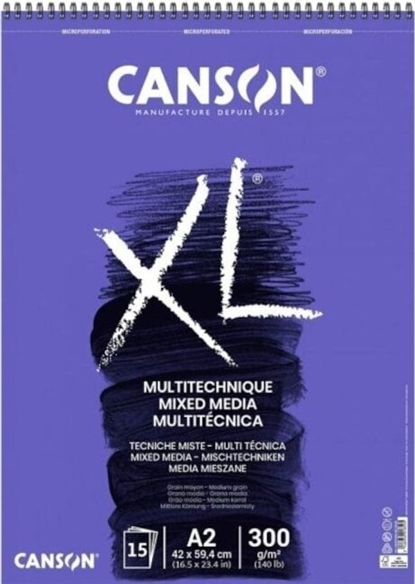Canson Canson Sp XL Mixed Media Textured A2 300 g Blok za skiciranje