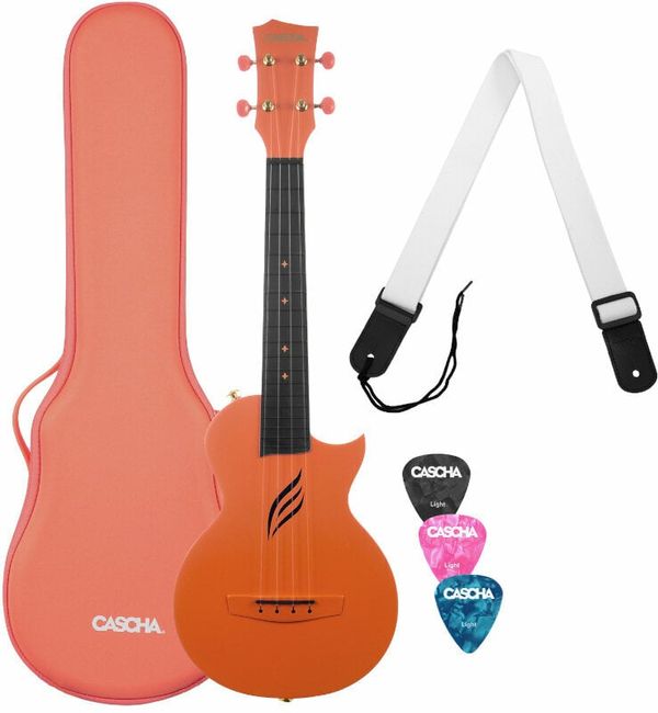 Cascha Cascha Carbon Fibre Set Koncertni ukulele Narančasta