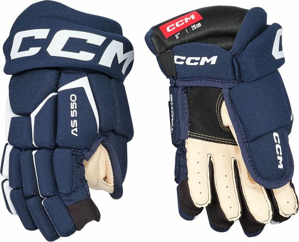 CCM CCM Tacks AS 580 JR 12 Navy/White Rukavice za hokej