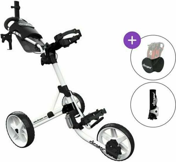 Clicgear Clicgear Model 4.0 Deluxe SET Matt White Ručna kolica za golf
