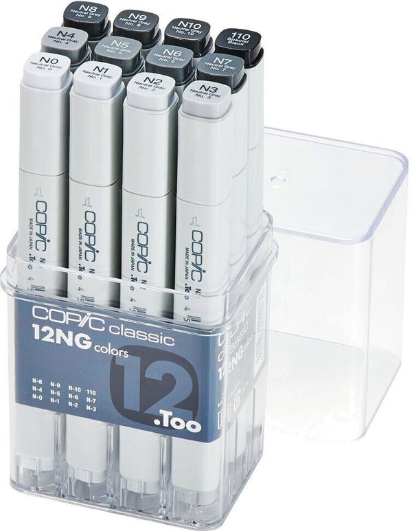 Copic Copic Classic Uložak za nalivpero Neutral Gray 12 kom